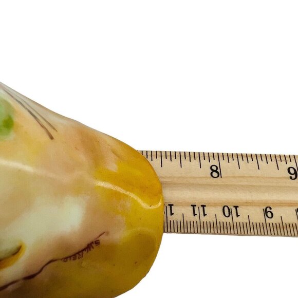 Vintage Footed Floral Scalloped Dish Candy Soap Trinkets Porcelain - Picture 10 of 12